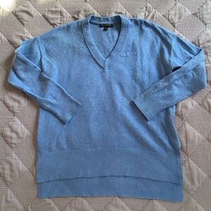 Banana Republic Factory Blue V-Neck Sweater